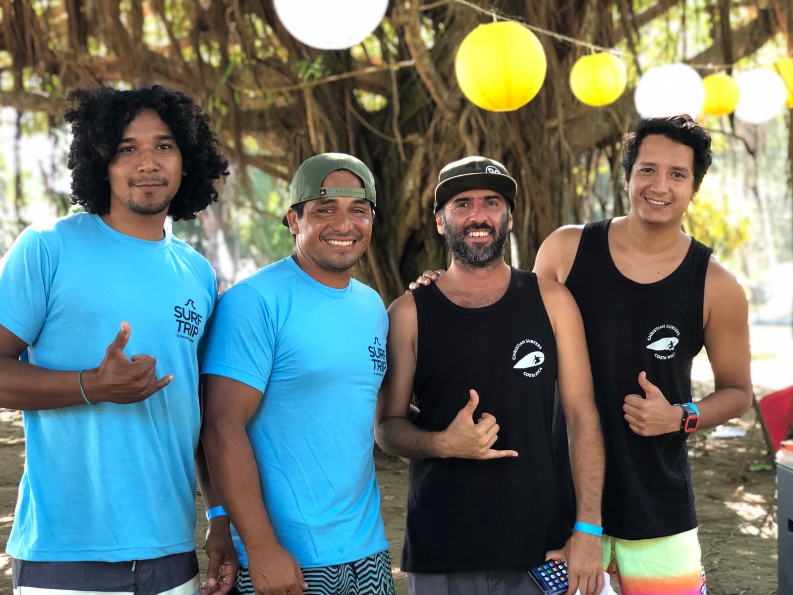 Dennis Leon with Costa Rican Surfers